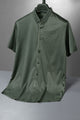 Men's Various Textured Silk Casual Shirt In Dark Grey