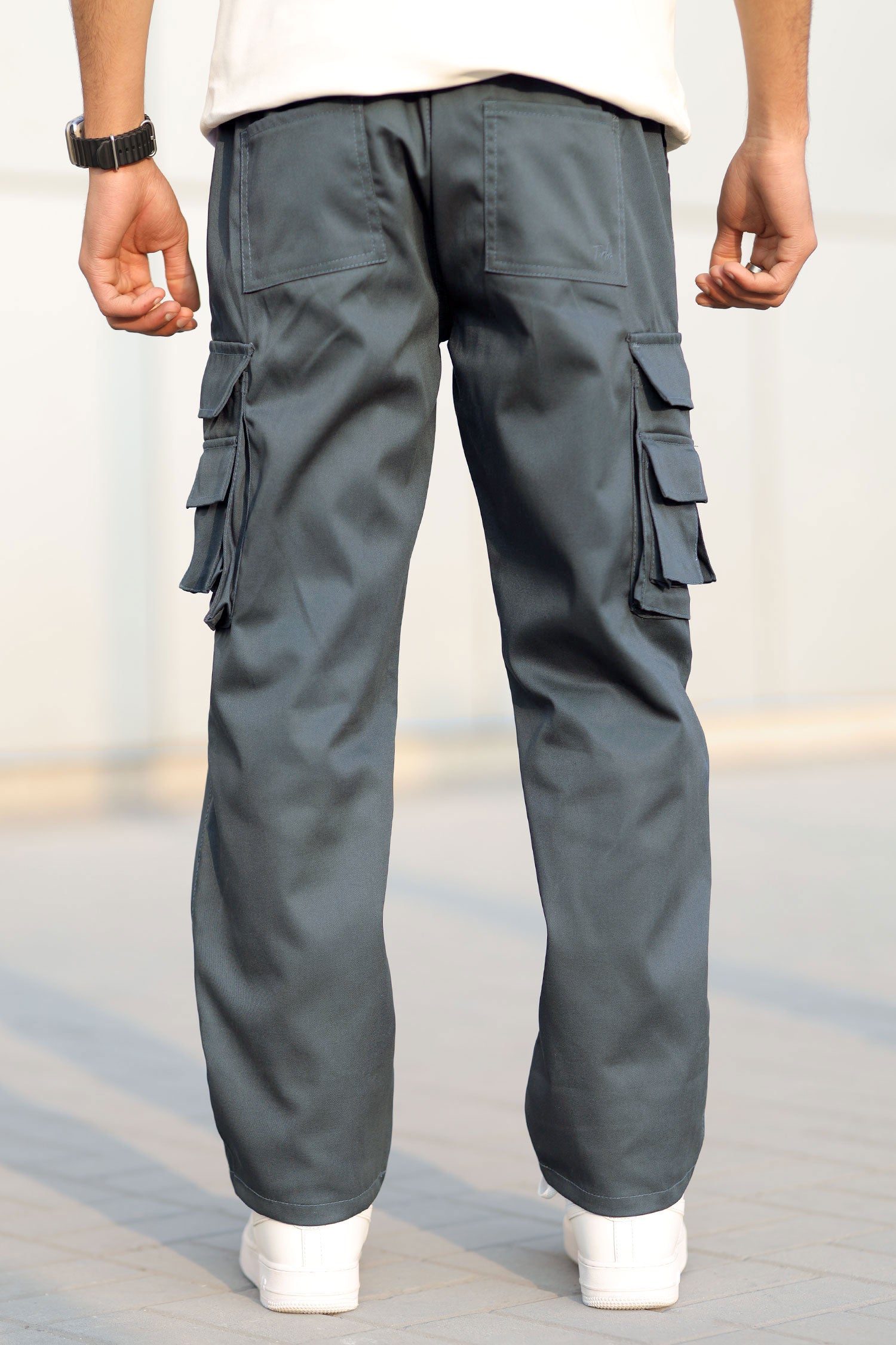 Turbo Hypemode Imp Cotton Cargo Trouser In Dark Grey