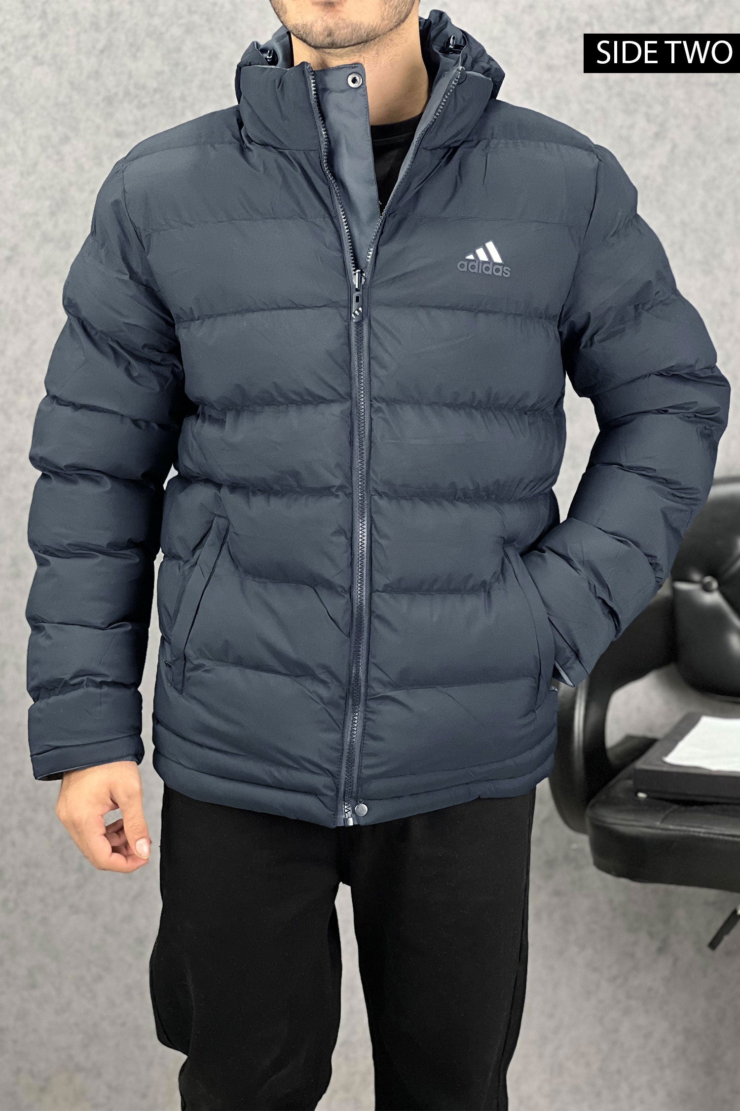 Adds 3 Stripe Double Sided Imported Puffer Jacket