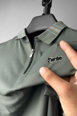 Turbo Classic Refined Zip-Collar Men's Polo Shirt