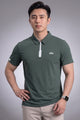 Alo Quarter-Zip Performance Imp Dry-Fit Polo In Dark Grey