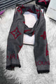 Luis Vten Giant Monogram Pattern Imported Men's Wool Muffler