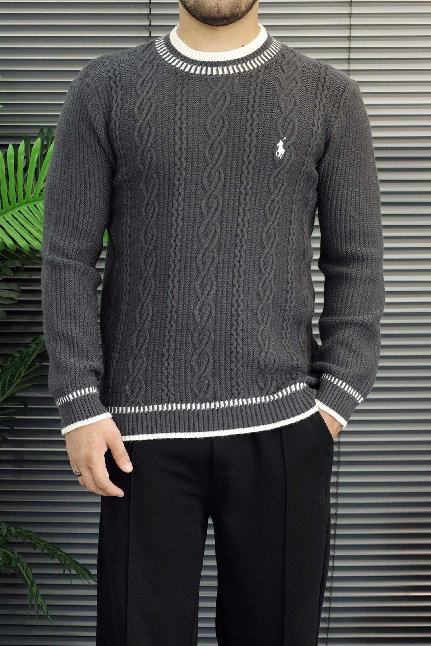 Polo Rph Lren Cable-Knit Pullover Imported Men's Sweater