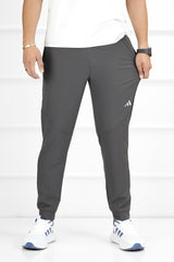 Adds Knitted Essential Micro Premium Sportswear Trouser In Dark Grey
