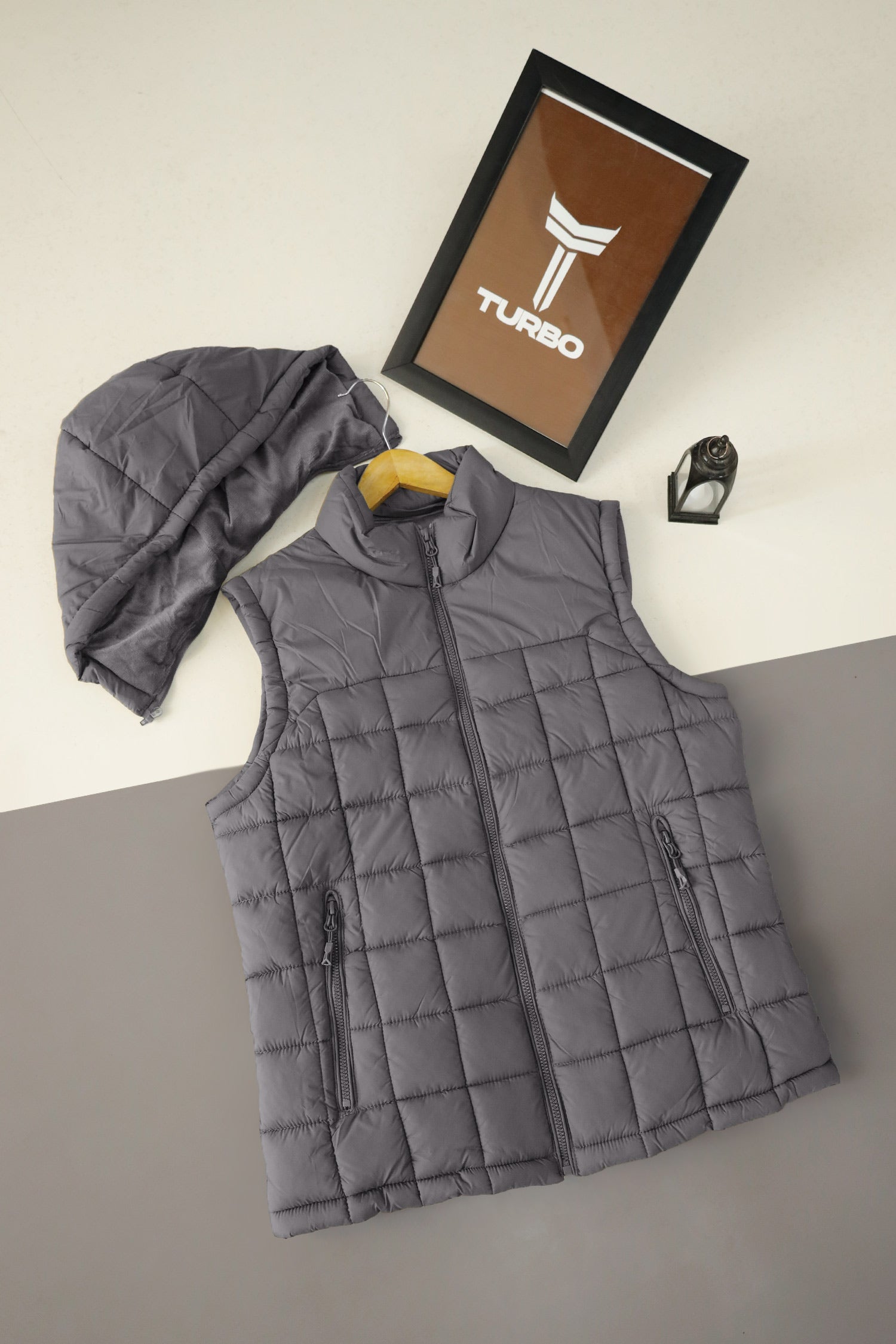 Boa Reversible Vest Detachable Hood Imported Men's Gilet