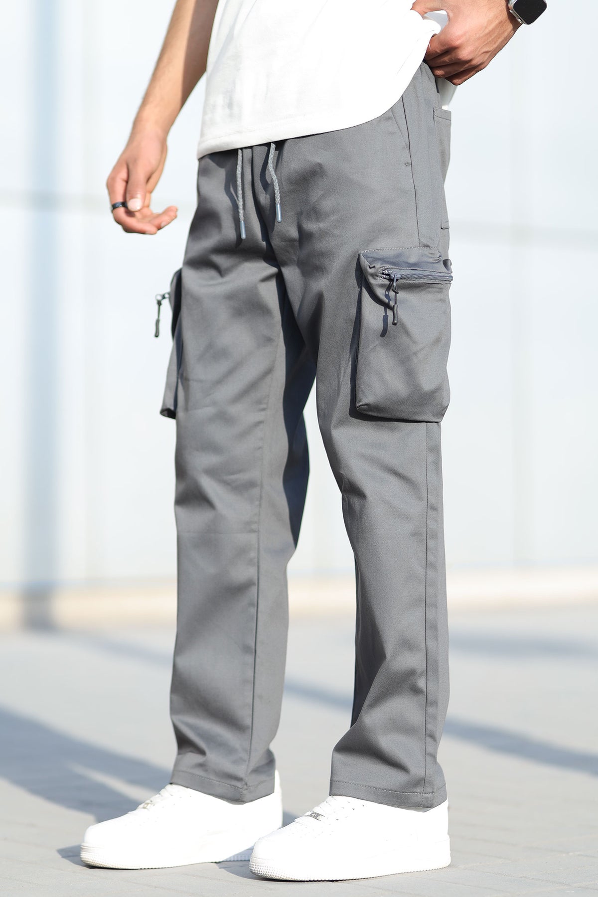 Turbo StreetFit Zip Pockets Imp Cotton Cargo Trouser