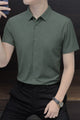 Men's Cuban Texture Silk Casual Shirt In Dark Grey
