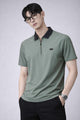 Turbo Quarter Zipper Design Polo Men's T-Shirt
