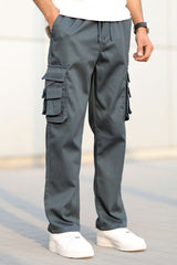 Turbo Hypemode Imp Cotton Cargo Trouser In Dark Grey