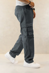 Turbo Hypemode Imp Cotton Cargo Trouser In Dark Grey