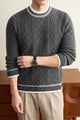 Polo Rph Lren Cable-Knit Pullover Imported Men's Sweater In Dark Grey