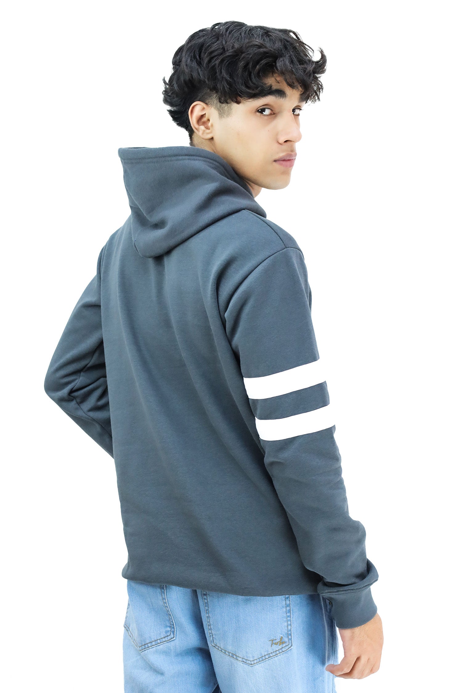 Turbo Elbow Panel Stripe Fleece Hoodie