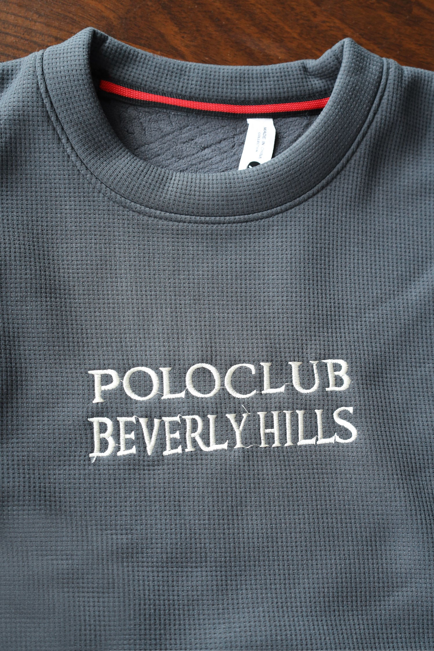 Polo Club Round Neck Imported Men's Sweatshirt In Dark Grey