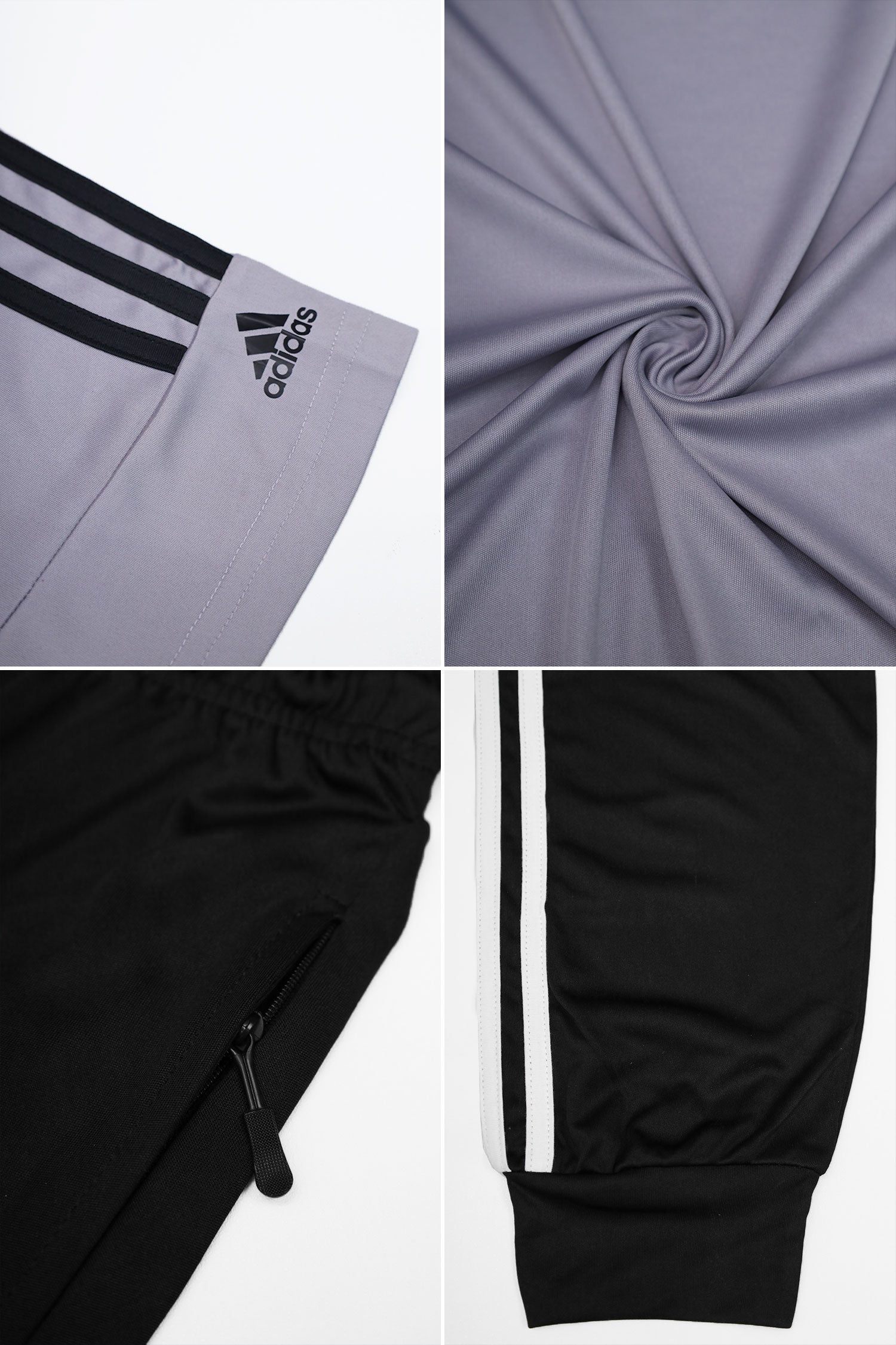 Adds Premium Tri-Line Quick-Dry Tracksuit In Slate Grey
