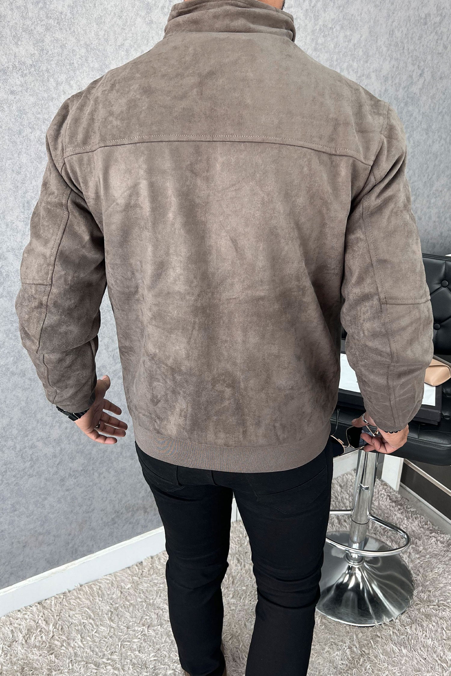 Desired Classic Zipper Men's Suede Jacket