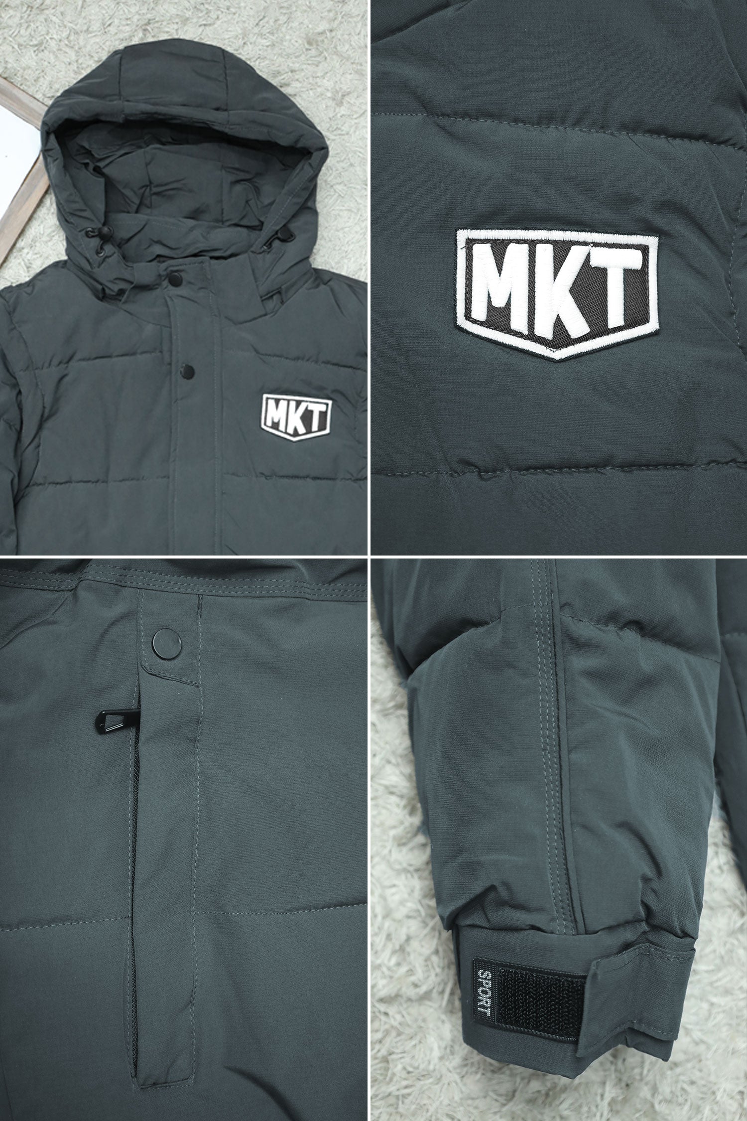 Mkt Removable Sleeves Imported Puffer Jacket