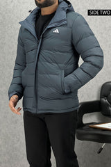 Adds Hood Style Double Side Imported Puffer Jacket