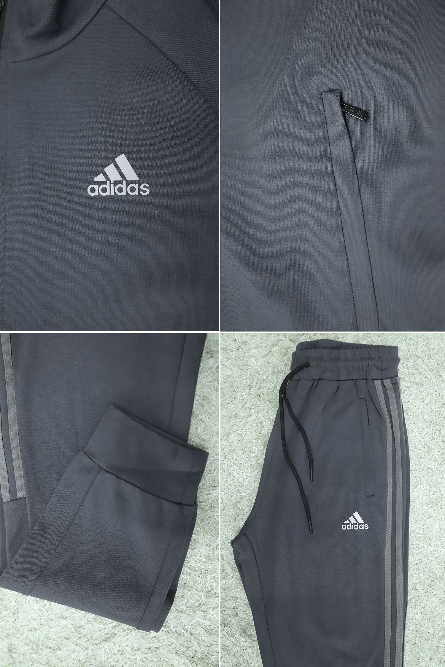 Adds 3 Stripes Sportswear Men Zipper Tracksuit