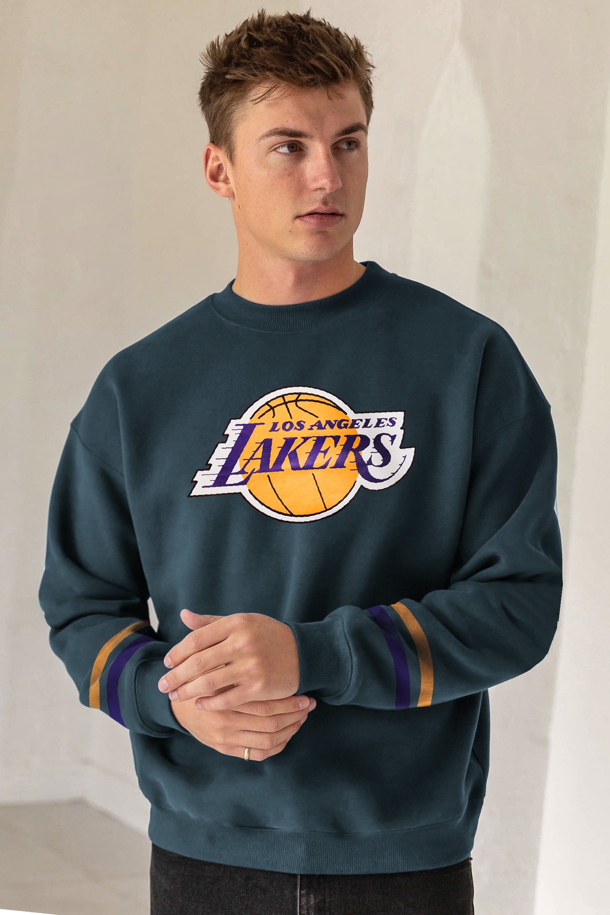 Lakrs Los Angles Printed Full Sleeves Men's Sweatshirt