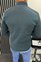 Padded Shoulder Style Men's Imported Suede Leather Jacket