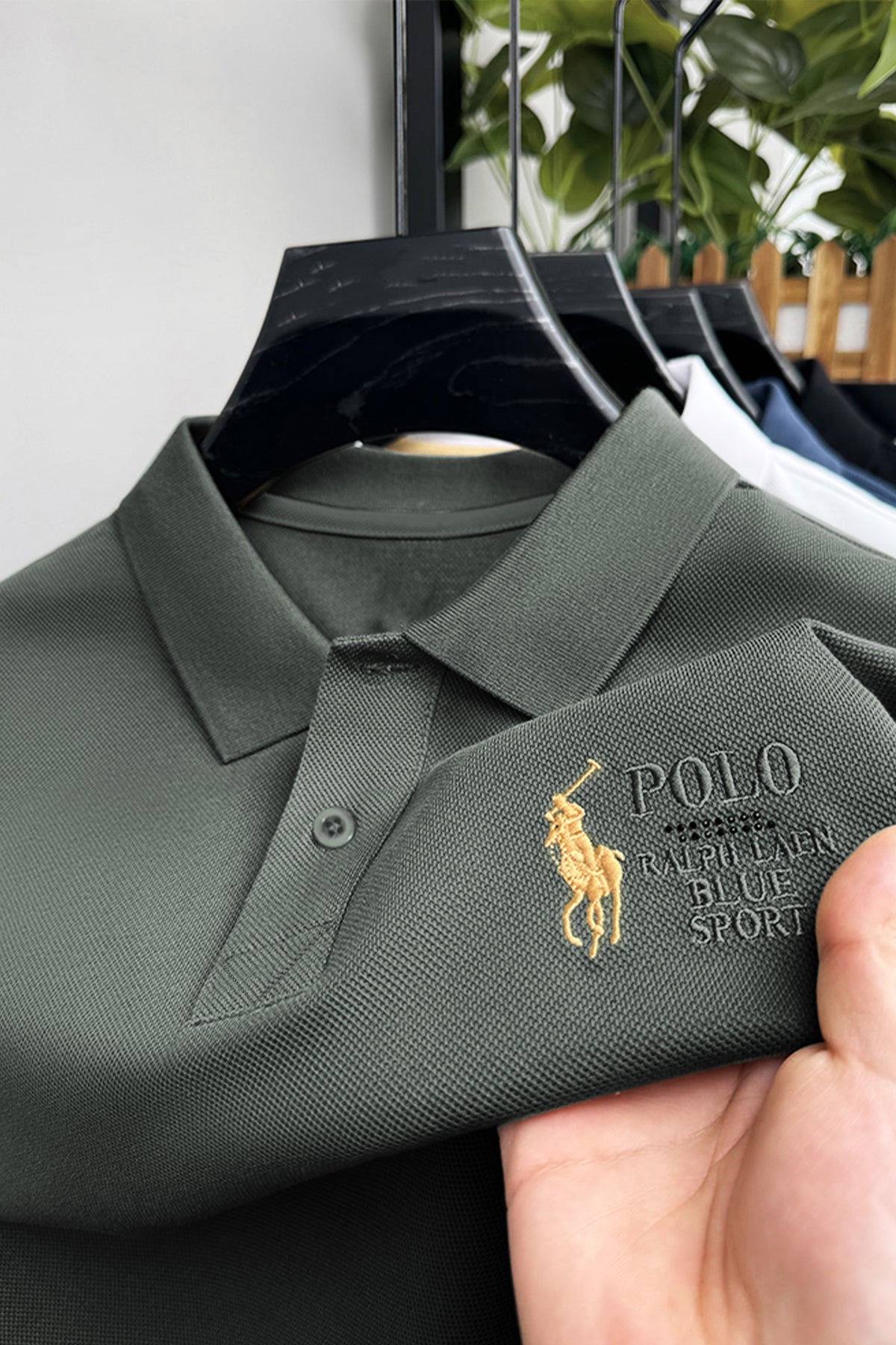 Rph Lren Polo Embroidered Slogan Men's Polo Shirt