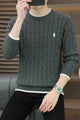 Polo Cashmere Blend Knit Imported Men's Sweater In Dark Grey