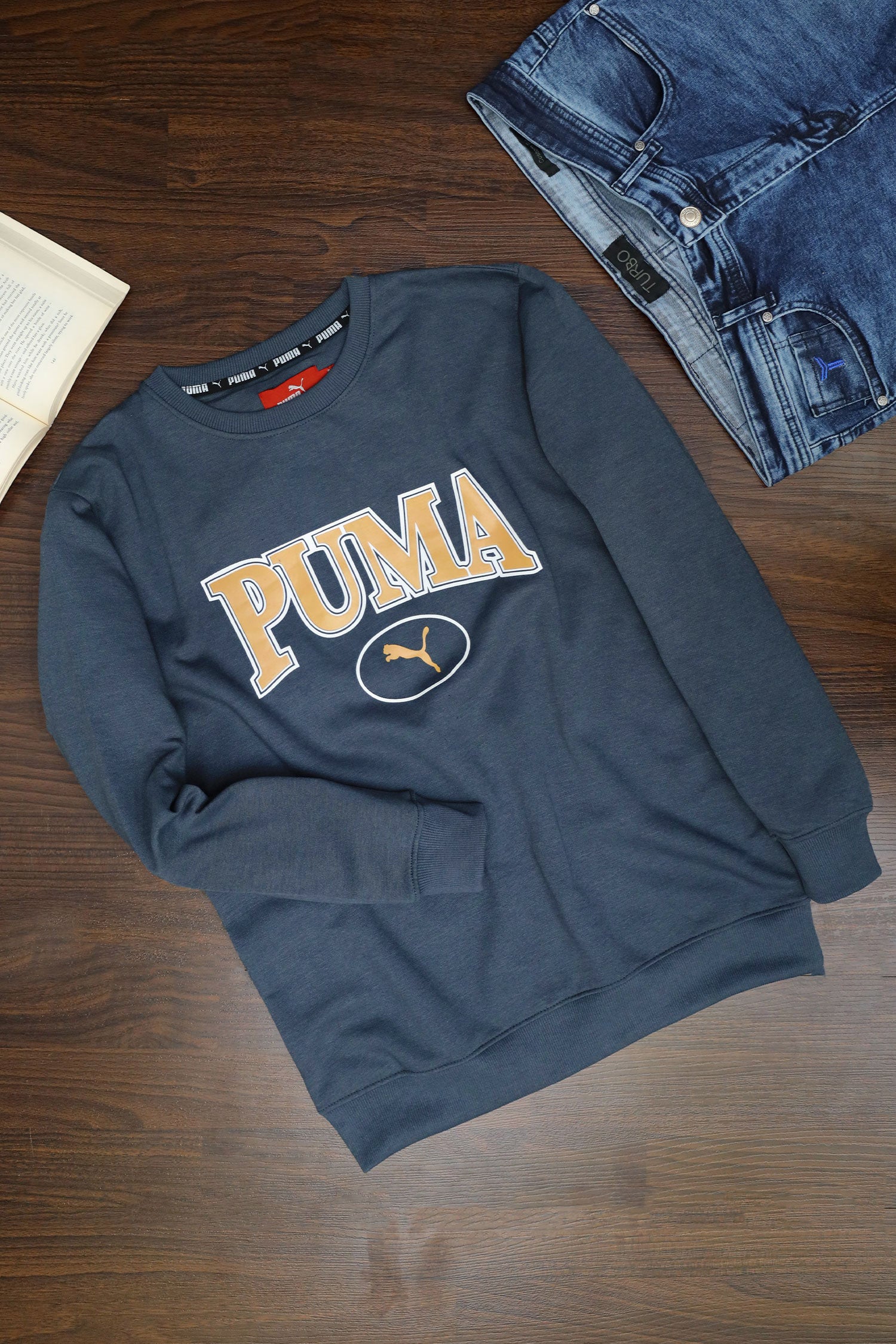 Pma Squad Graphic Crew Neck Full Sleeves Men's Sweatshirt