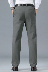 Turbo Urban Era Executive Slim Fit Cotton Pant In Dark Grey