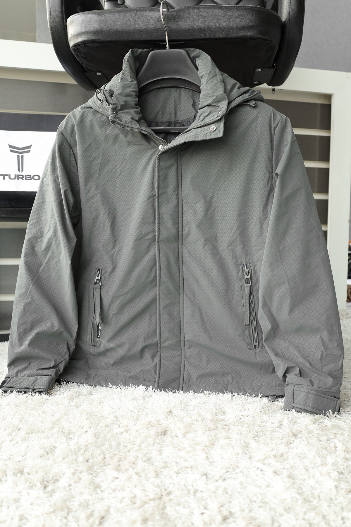 Premium Hood Style Men's Imported Light Weight Jacket In Dark Grey