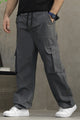 Turbo Utility Wide-Leg Baggy Cargo Trouser In Dark Grey