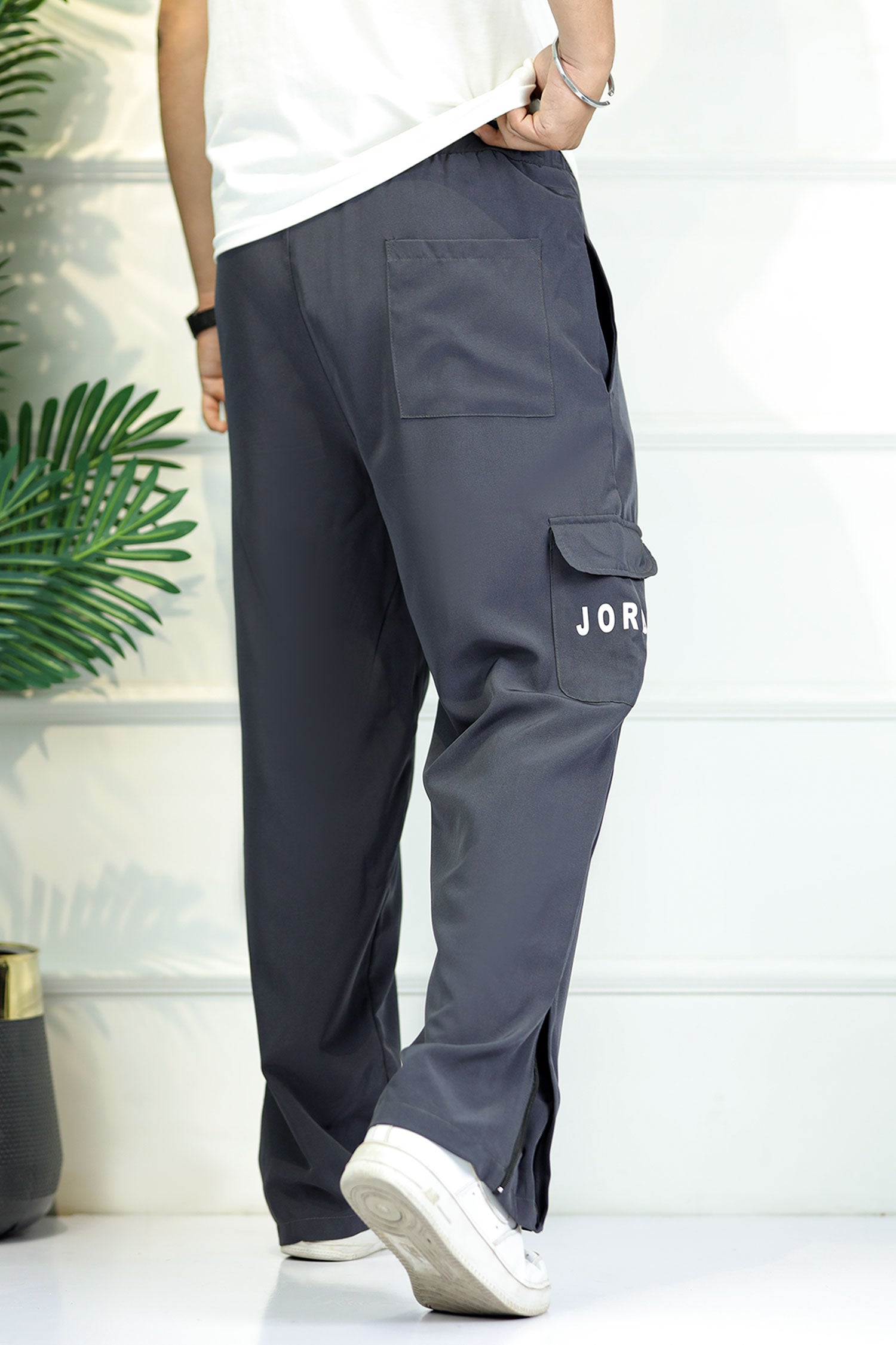 Jrdn 'Flare-Zip' Tactical Cargo-Style Micron Sportswear Trouser