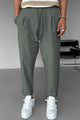Turbo Straight Leg Lace-Up SlimFit Trouser In Dark Grey