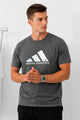 Adds Athletics Sport Arrival Round Neck Men's Tee In Dark Grey