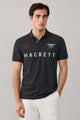 Hcket x Aston Martin Racing Addition Men's Polo Shirt In Charcoal
