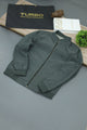 Full-Zip Bomber Imported Light Weight Jacket In Dark Grey