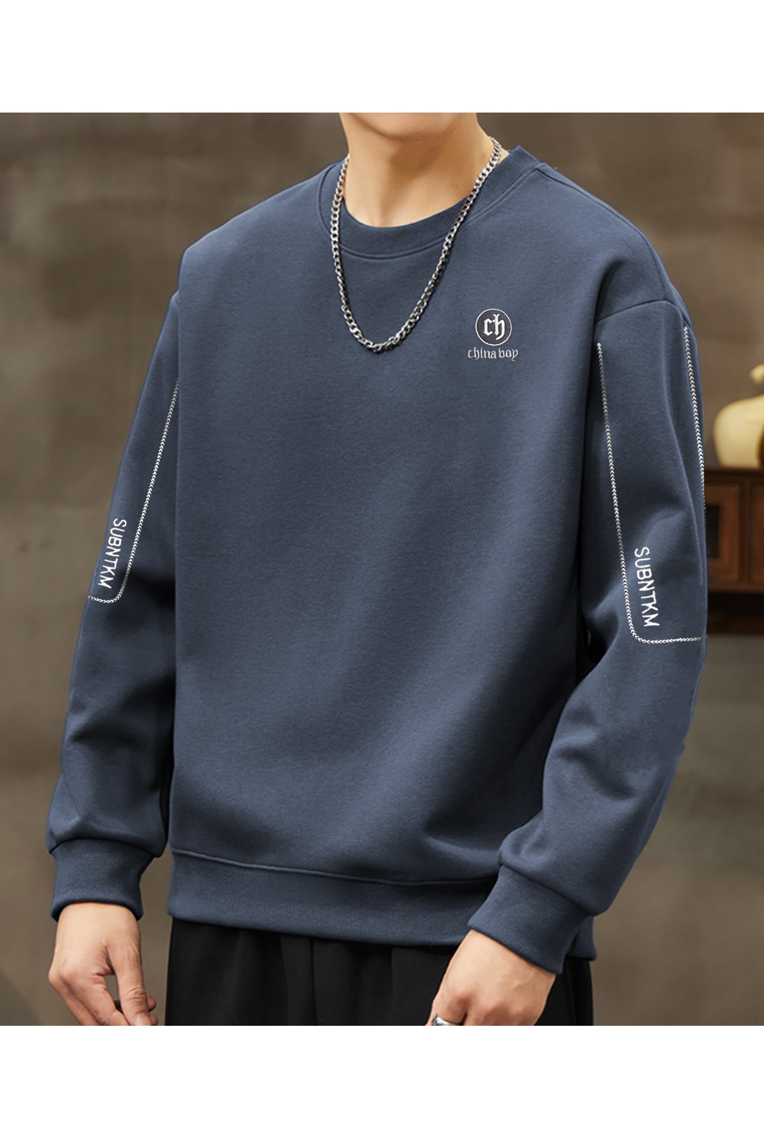 Elegant Design Round Neck Imported Men's Sweatshirt