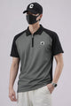 Turbo Zipper Closure Style Men's Polo T-Shirt In Dark Grey
