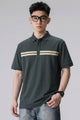 Turbo Smiley Stripes Pattern Men's Polo T-Shirt