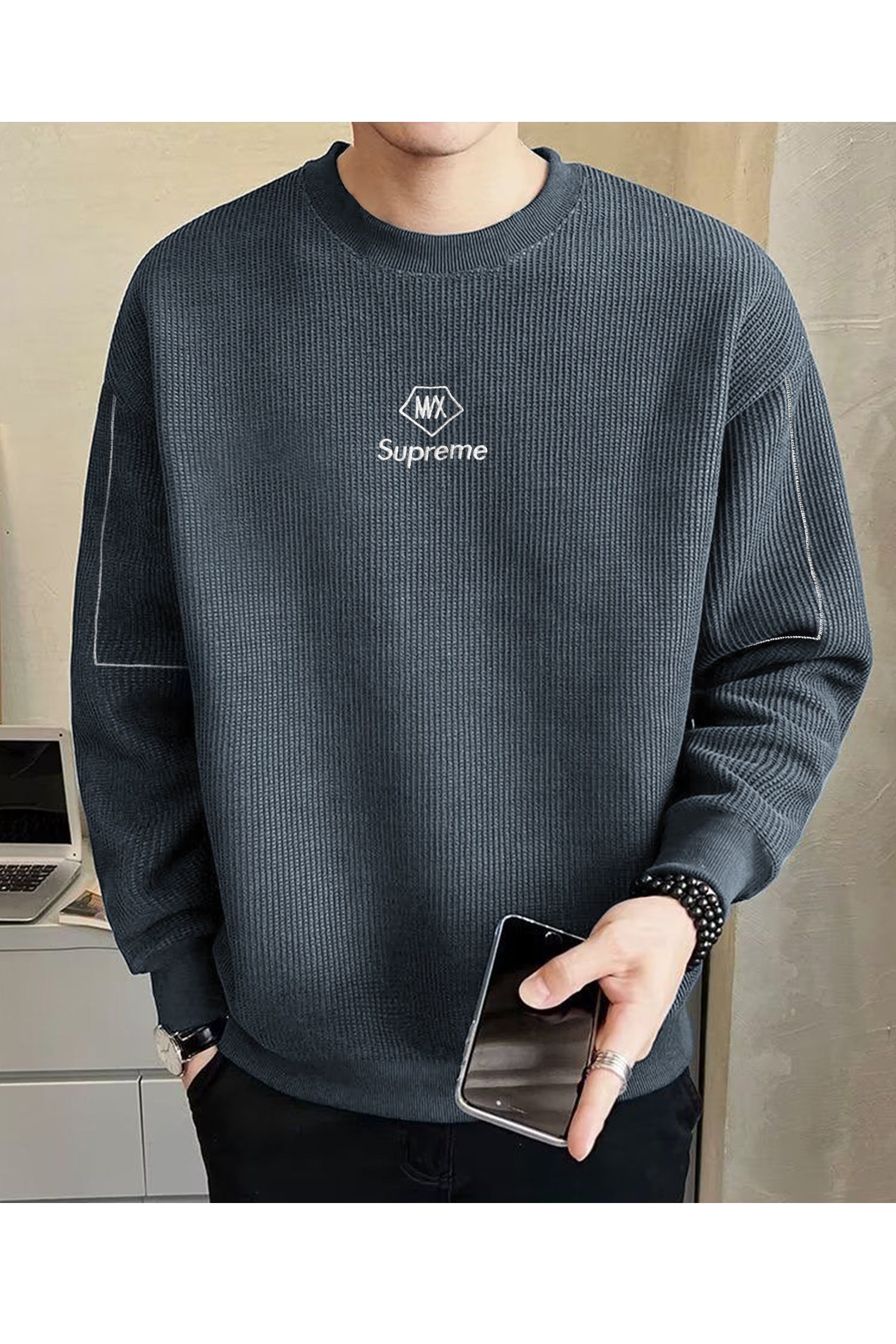 Supreme Round Neck Imported Men's Sweatshirt