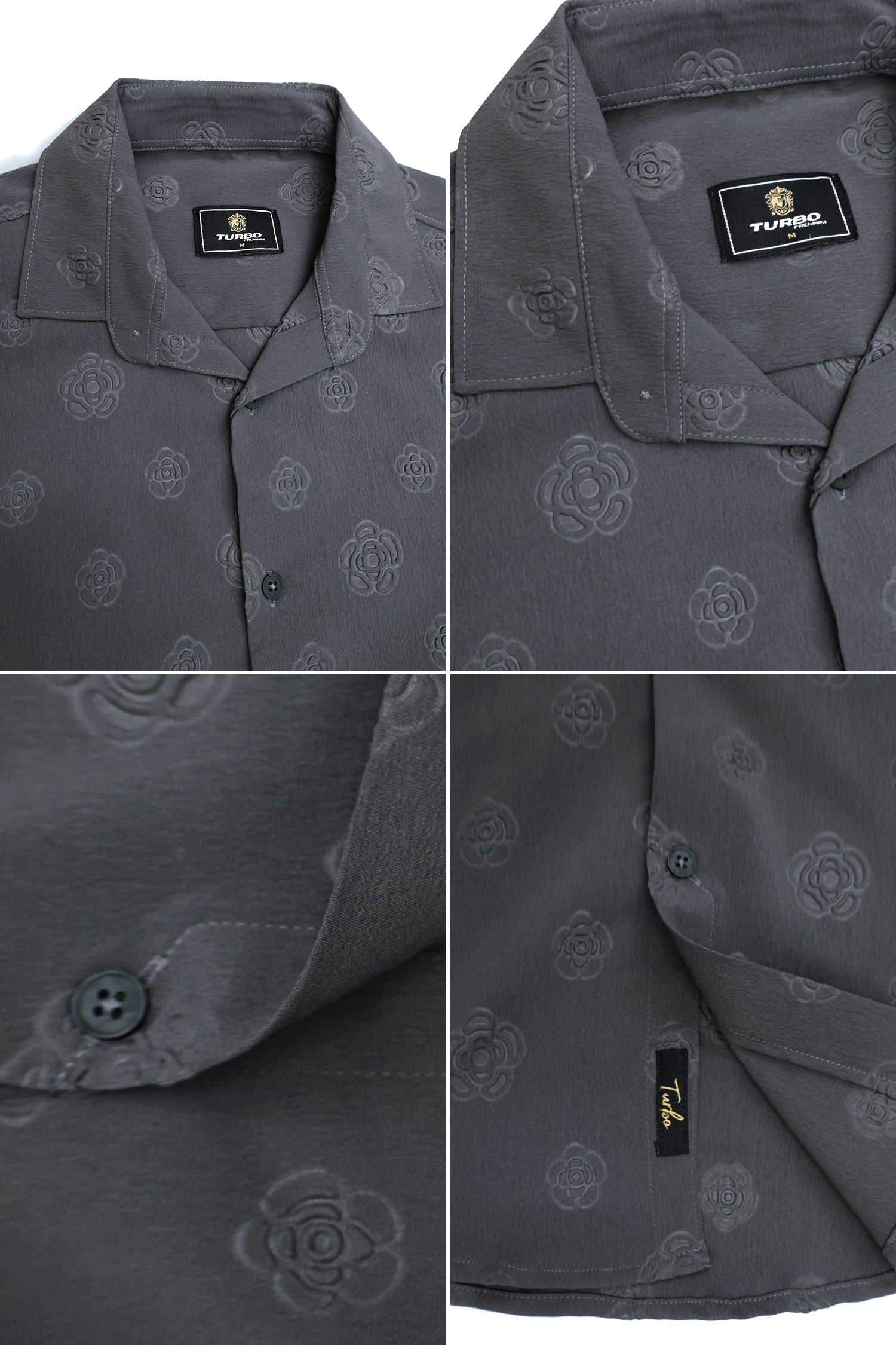 Embossed Floral All Over Casual Shirt