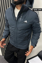 Adds Hood Style Double Side Imported Puffer Jacket