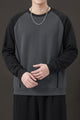 Turbo Raglan Sleeve Pullover Imported Round Neck Men's Sweatshirt In Dark Grey