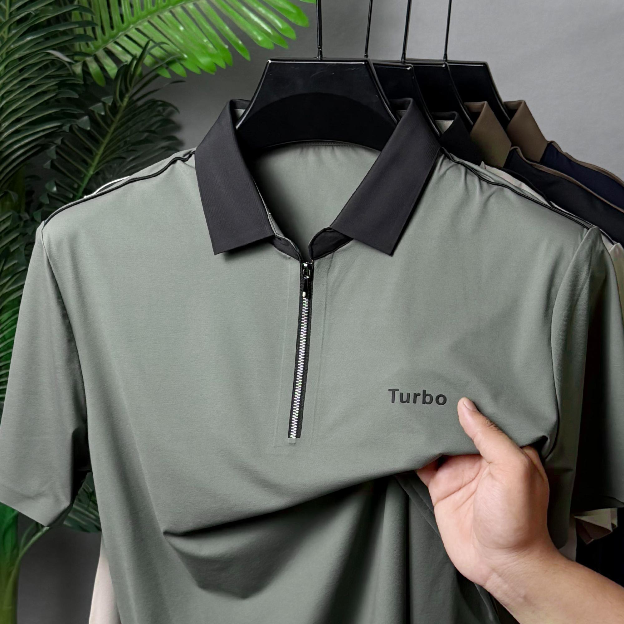 Turbo Dubilo Zipper Imp Silk Polo Shirt