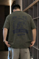 California Relaxed Graphic Oversize Tee In Dark Grey