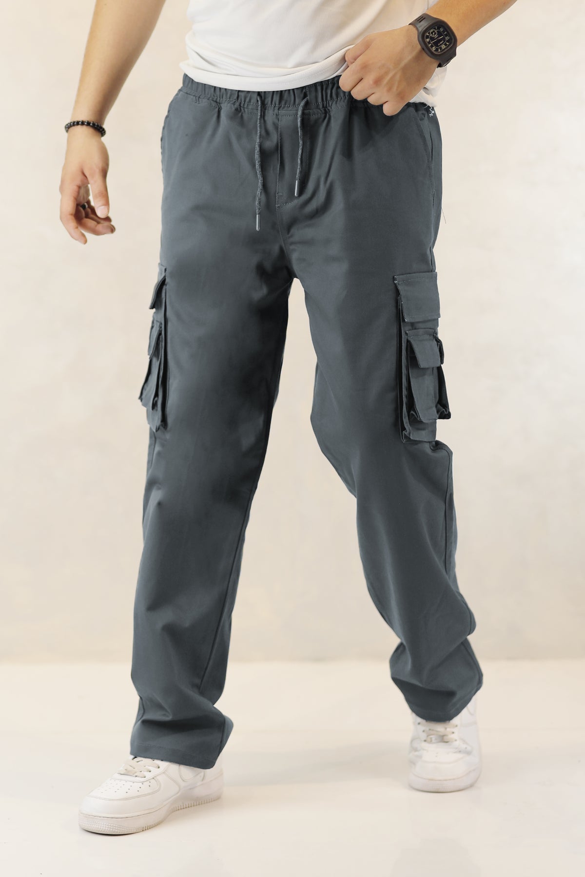 Turbo Hypemode Imp Cotton Cargo Trouser In Dark Grey