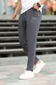 Turbo Fit Premium Micro Sportswear Trouser In Dark Grey