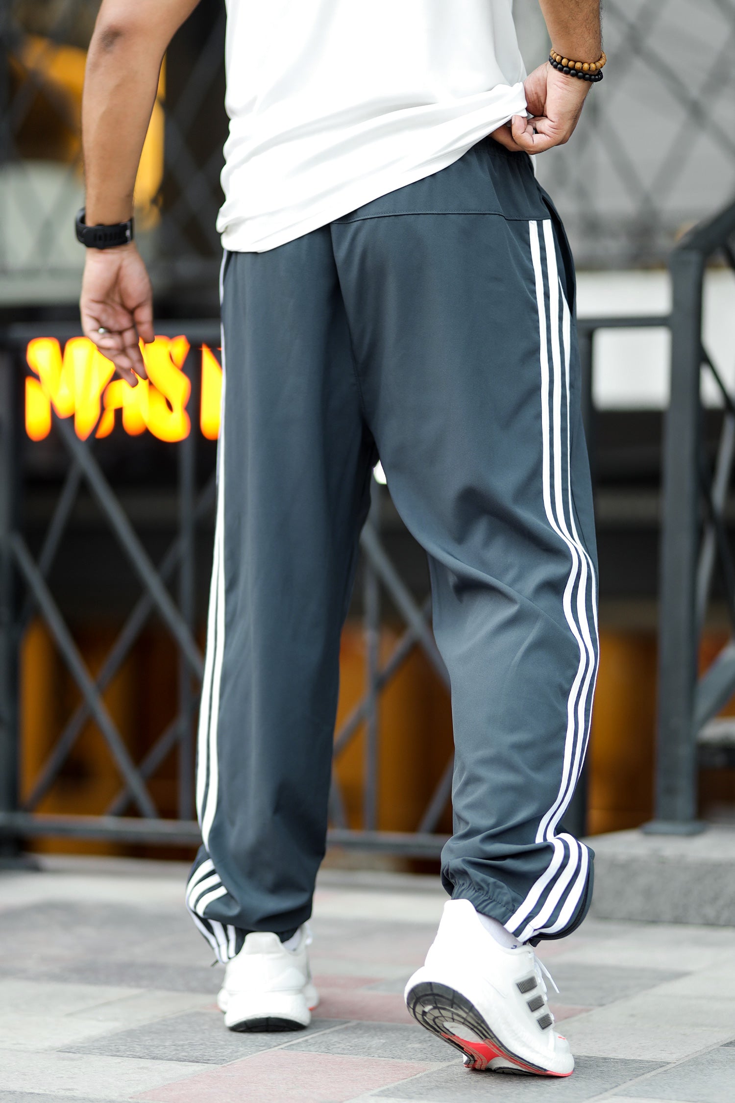 Adds Stripe Zip Bottom Sportswear Trouser