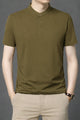 Elegance Fit Henley Neck Button Tee*