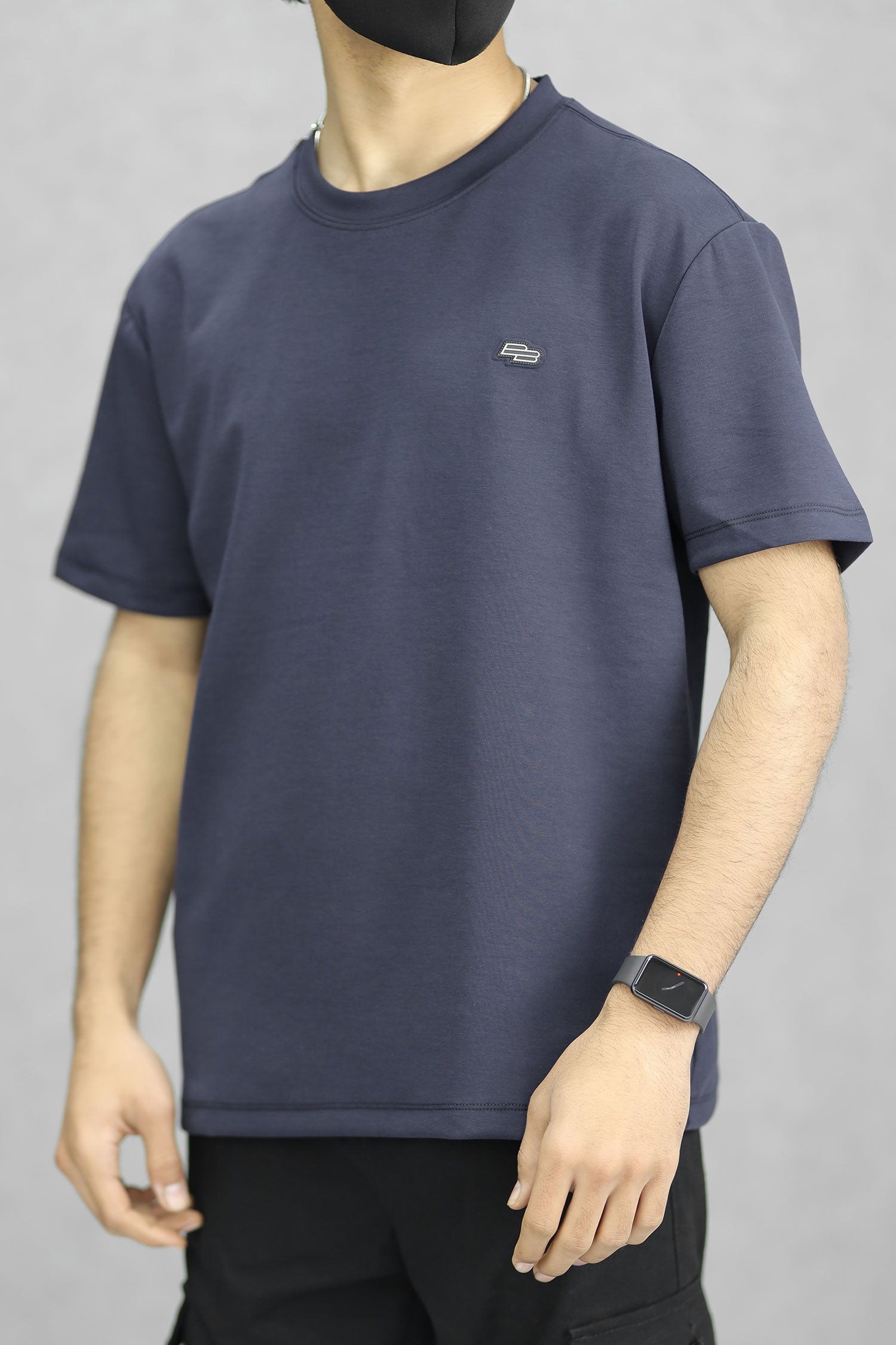 Script Relaxed Round Neck Imported T-Shirt