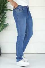 Turbo Kinetic-Flex Precision Taper Jeans In Dark Blue